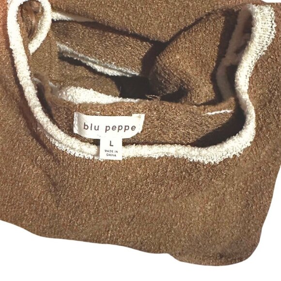 blu pepper sweater, drop shoulder, loose fit, comfy neutral sweater size large - Picture 7 of 9